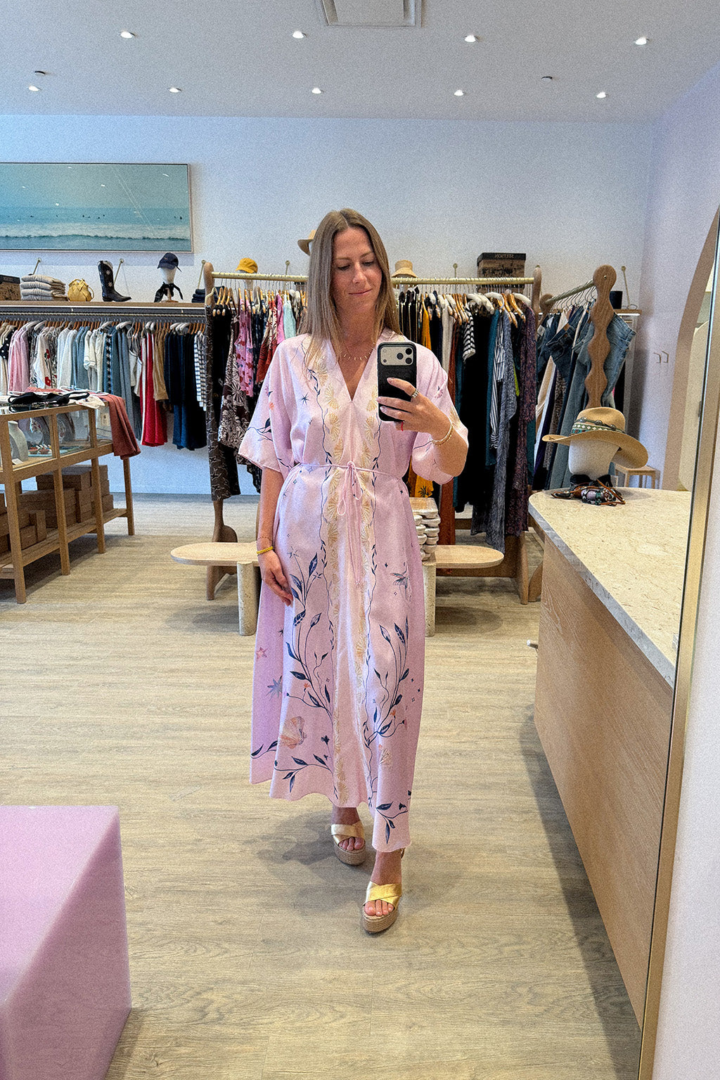 DELIVERANCE PRINT SILK DRESS