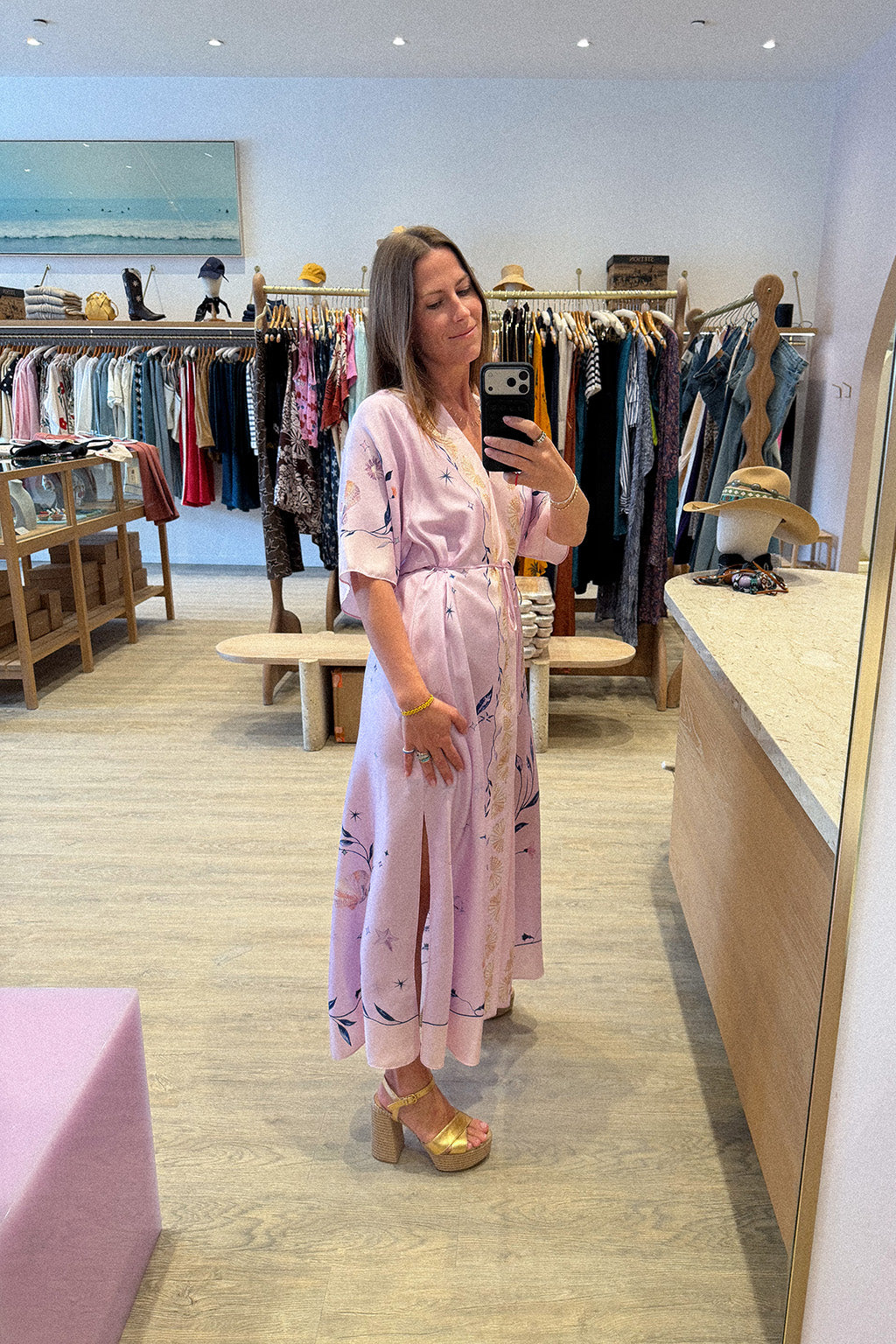 DELIVERANCE PRINT SILK DRESS