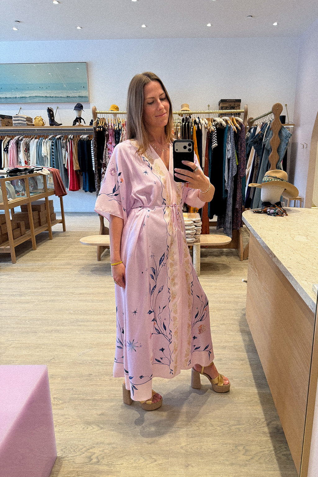 DELIVERANCE PRINT SILK DRESS