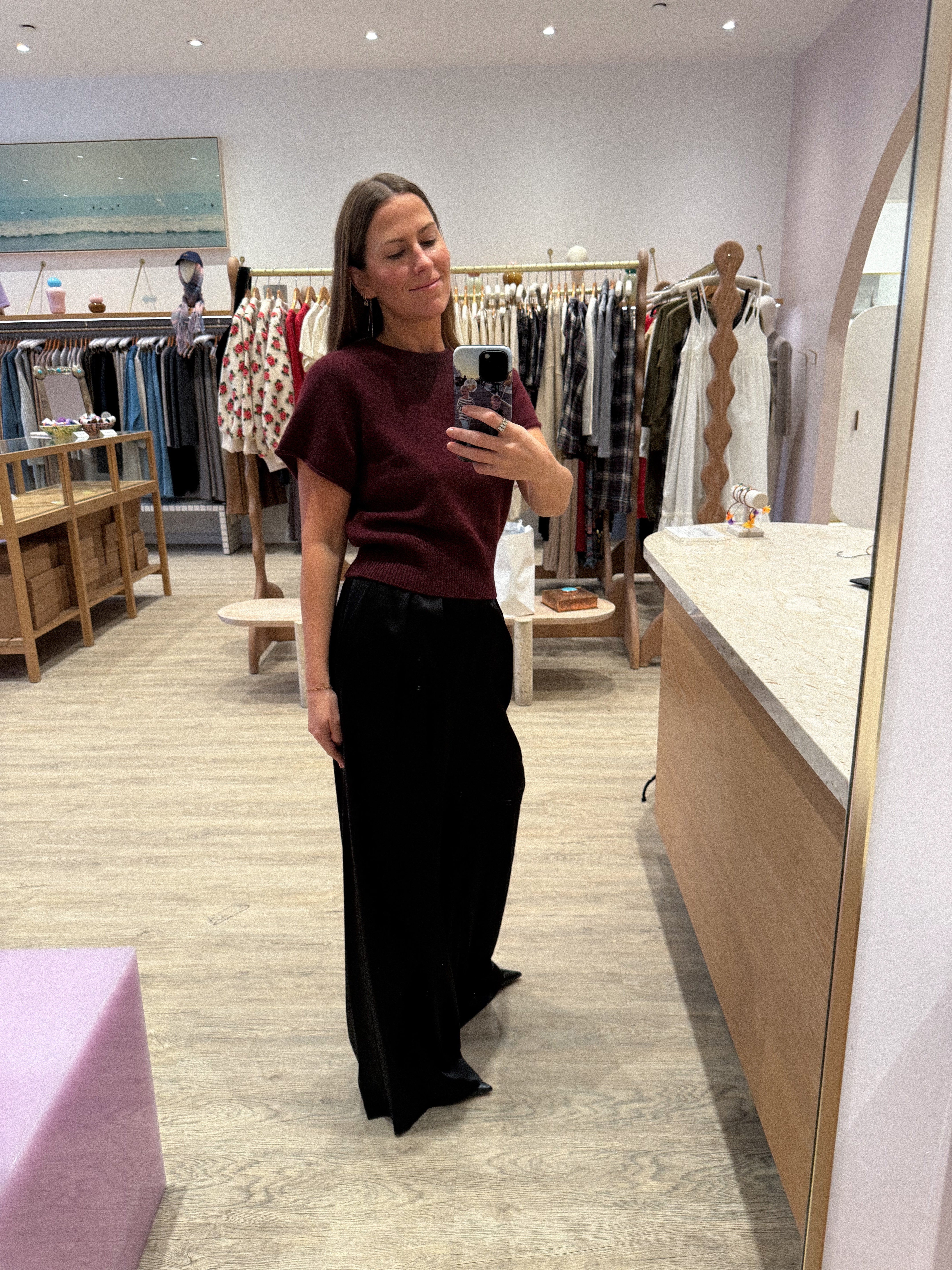 BROOKE HIGH RISE DOUBLE PLEAT SILK TROUSER