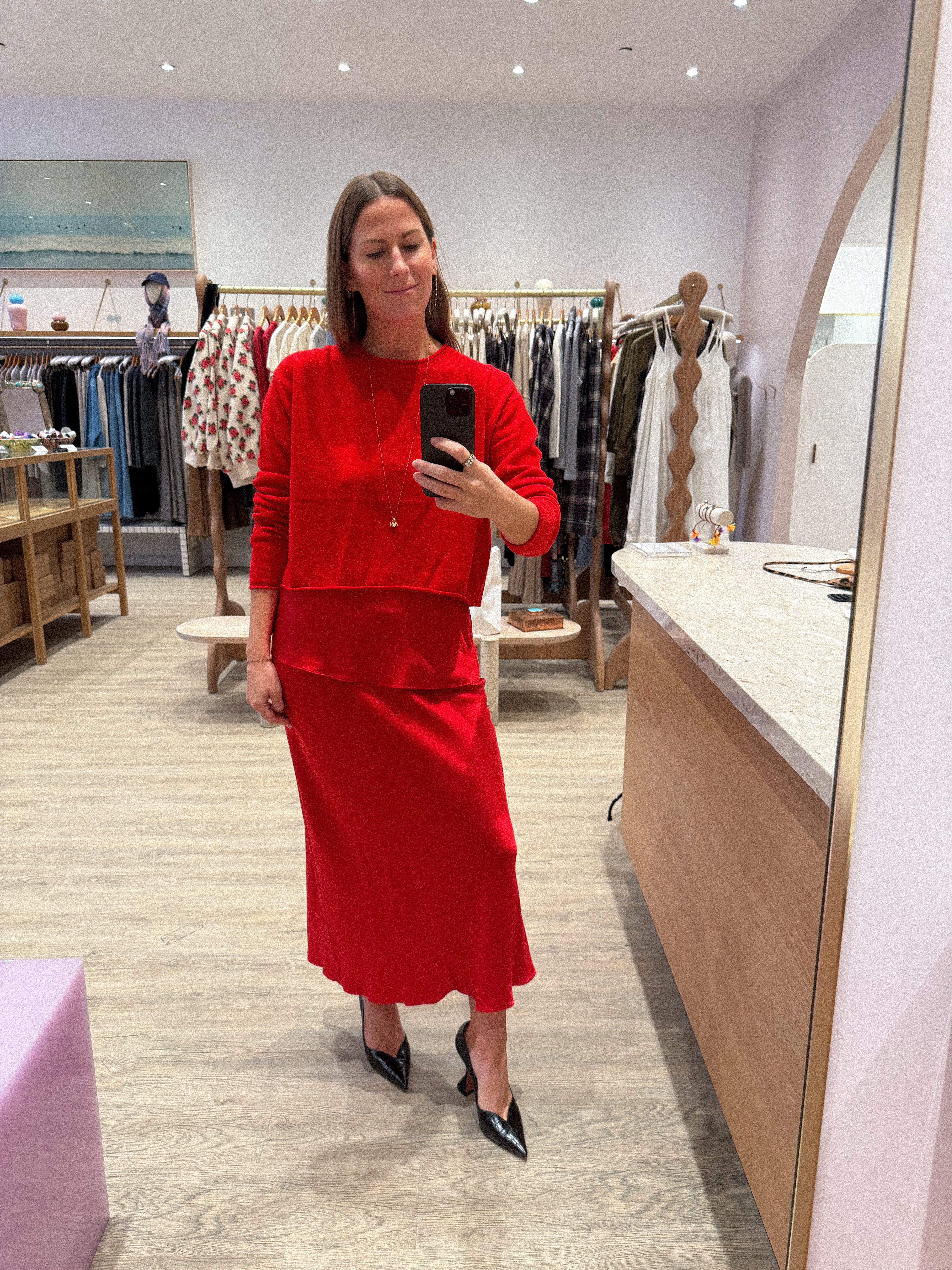 GLORIA V-NECK BIAS SILK TANK