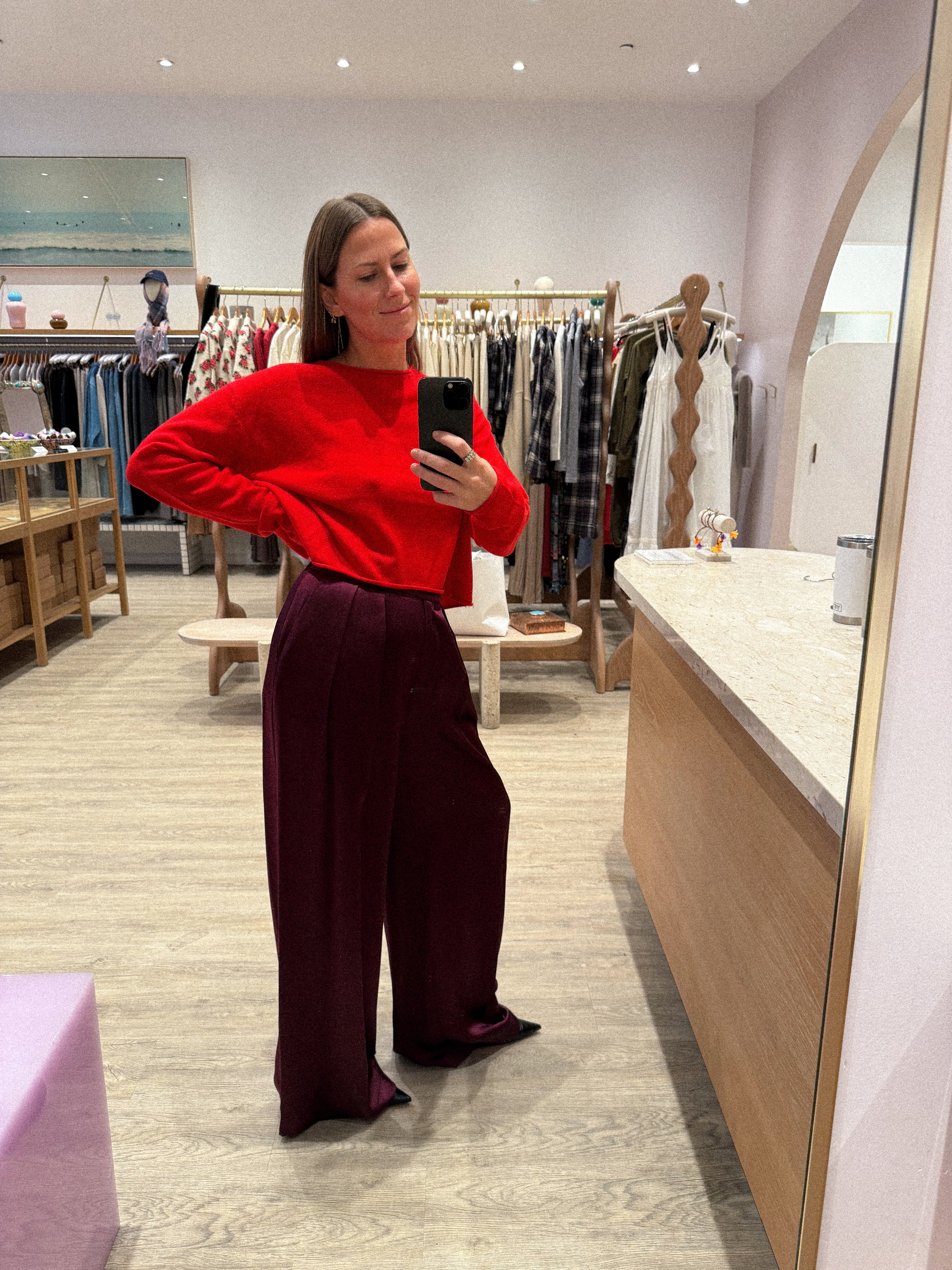 BROOKE HIGH RISE DOUBLE PLEAT SILK TROUSER