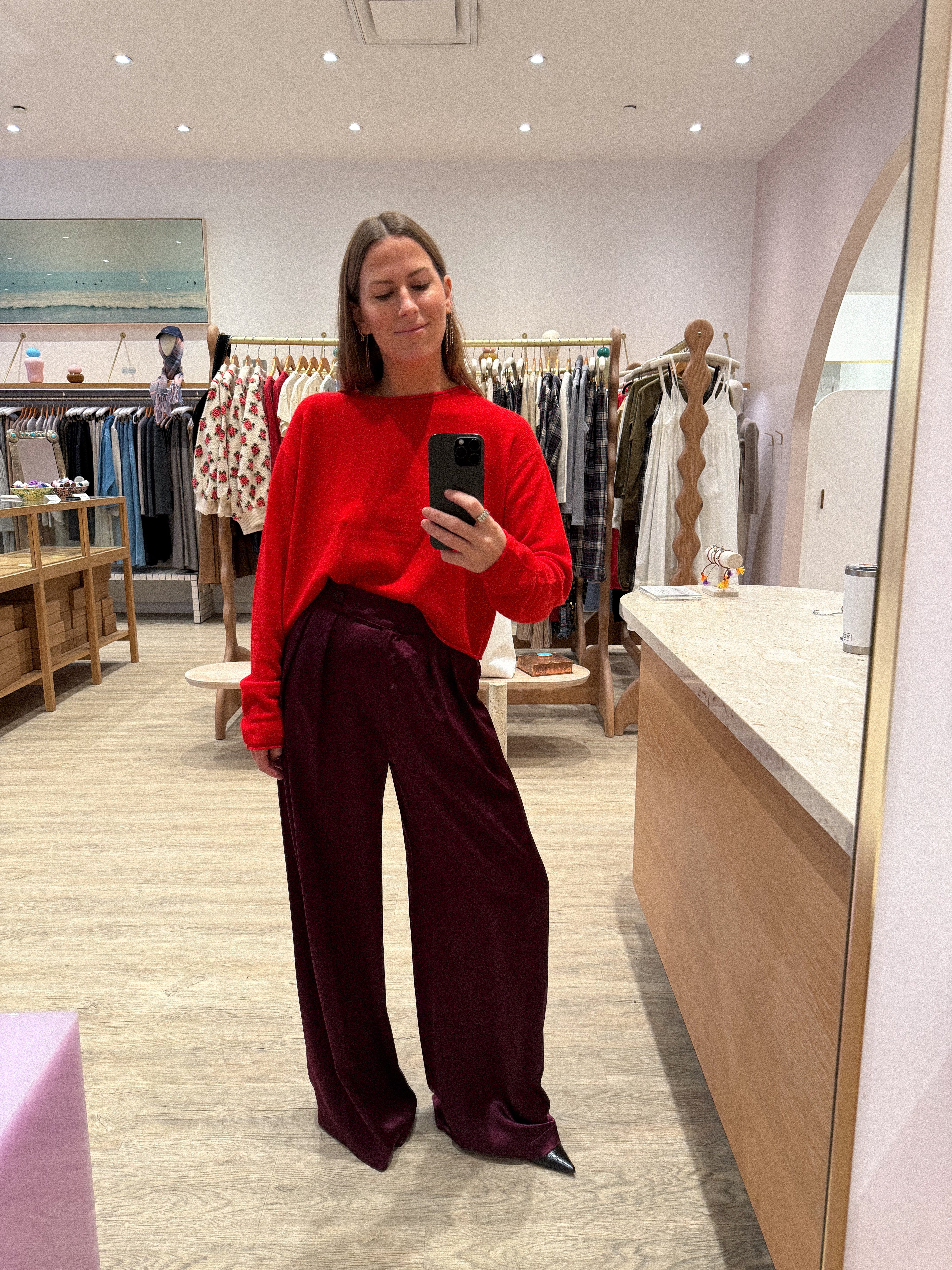 BROOKE HIGH RISE DOUBLE PLEAT SILK TROUSER