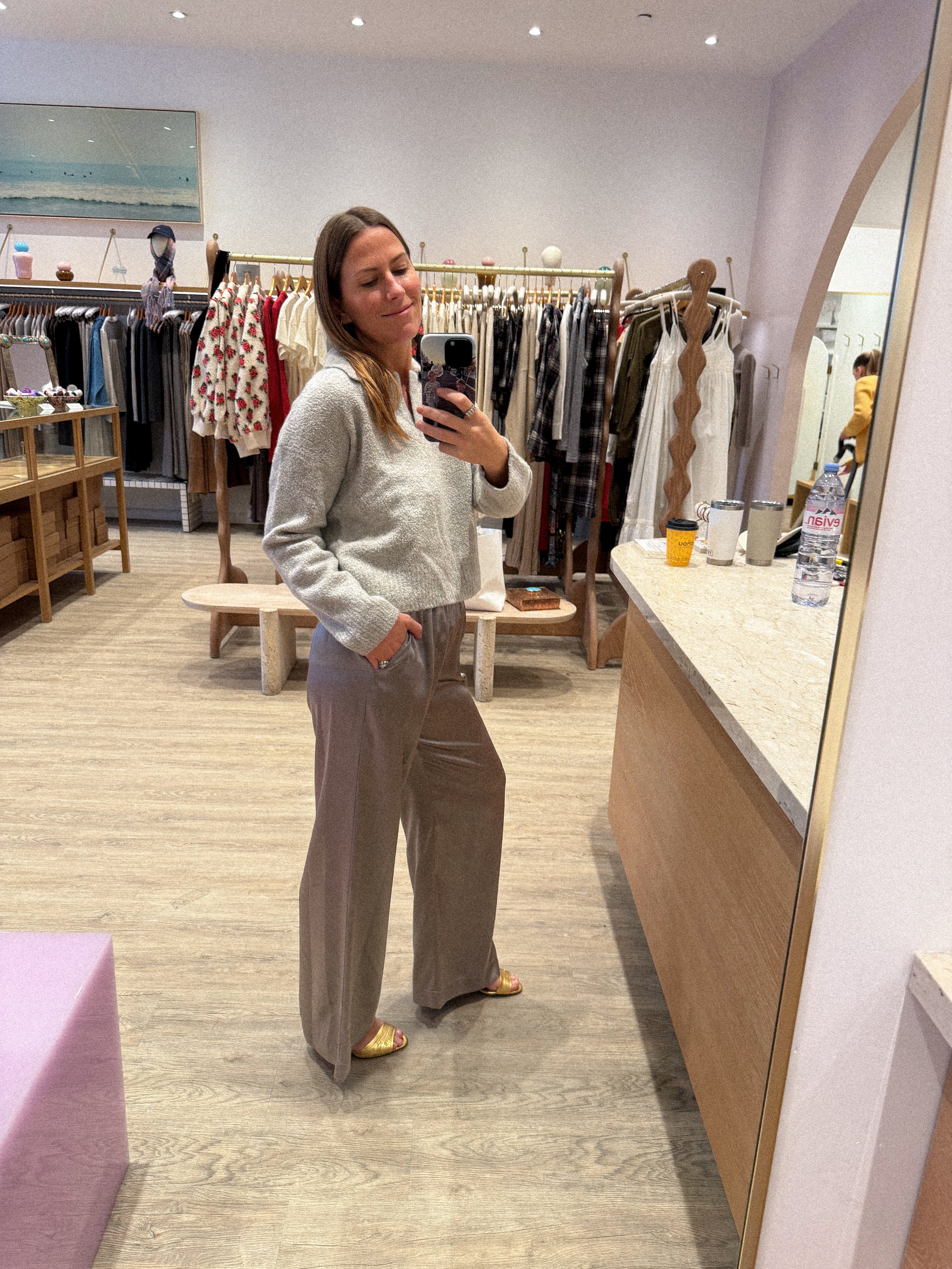 KAROLINE BOUCLE POLO SWEATER