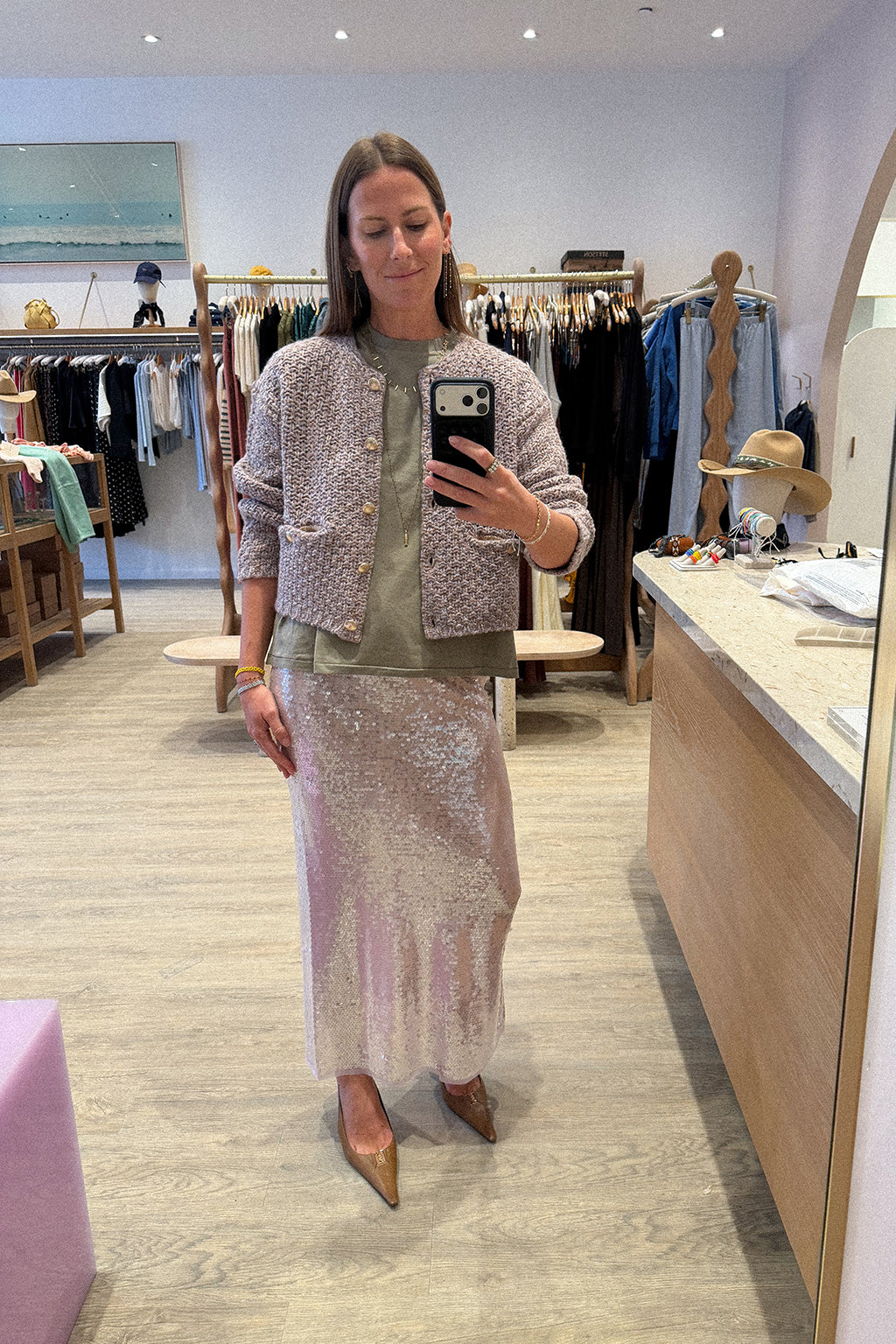 LIQUID SEQUINS SKIRT
