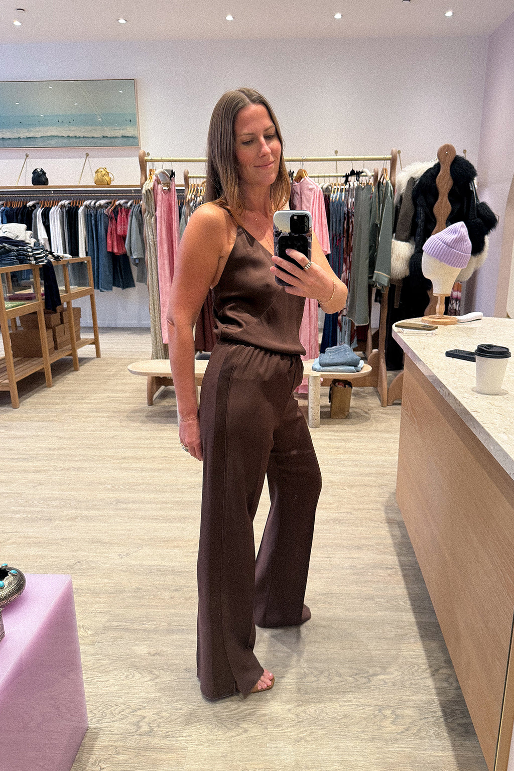 ENVERS SATIN SLIP TOP