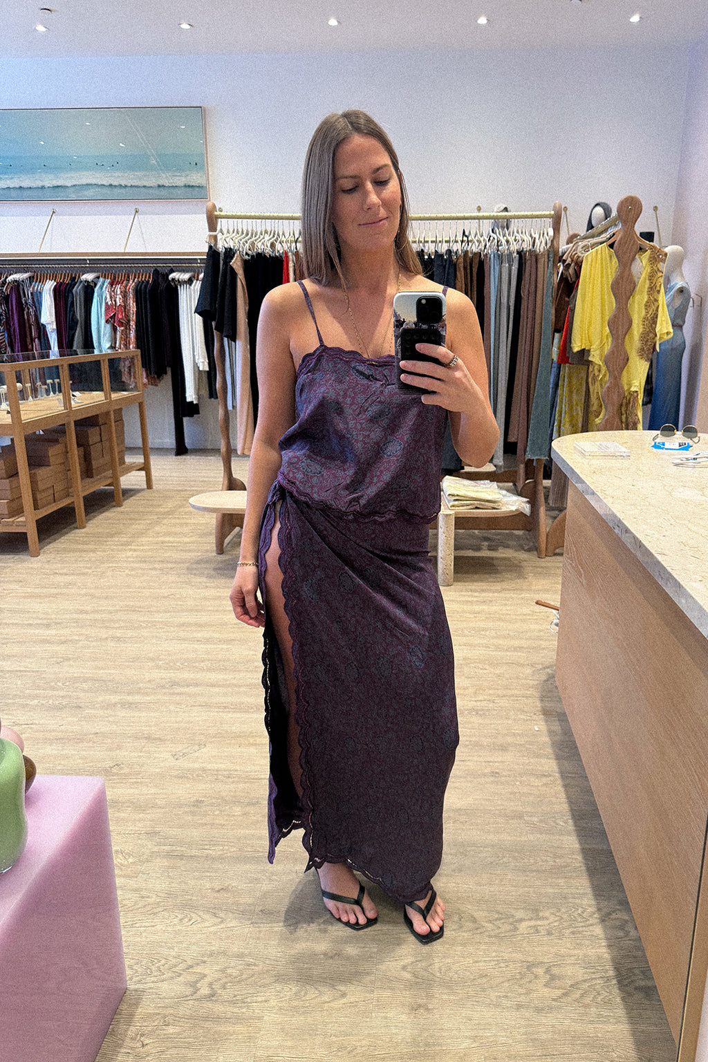 EMBROIDERED SILK PRINT SARONG/SCARF