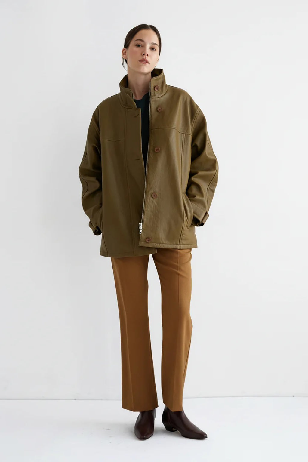 THE MINIMAL ANORAK LEATHER JACKET *pre-order*