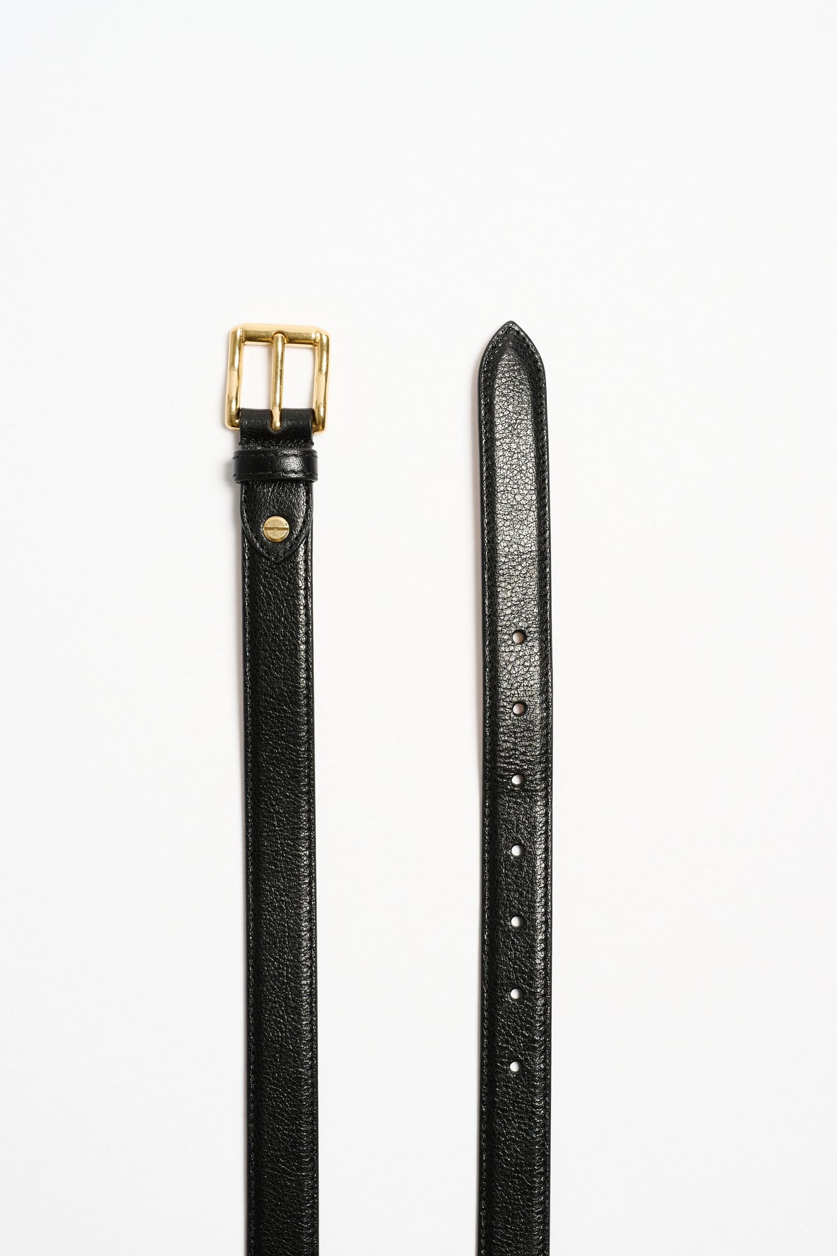 THE WAVE BELT IN BLACK LEATHER