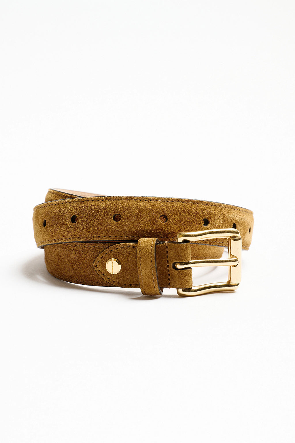 THE WAVE BELT IN CIGARO SUEDE
