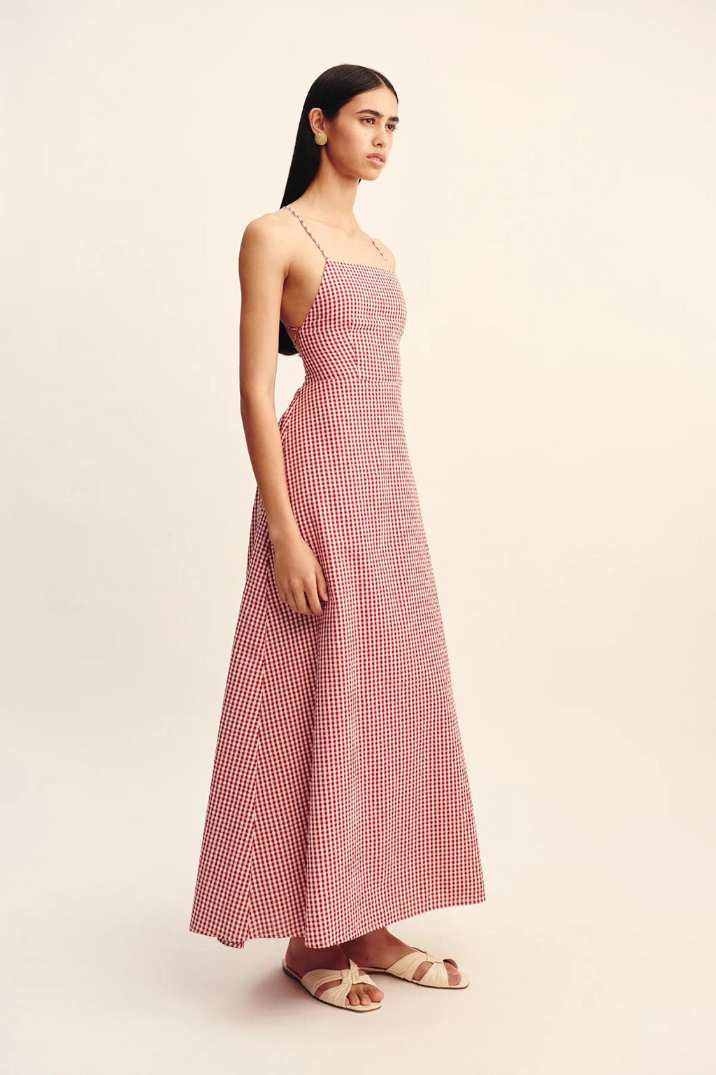 LORI DRESS IN RED GINGHAM