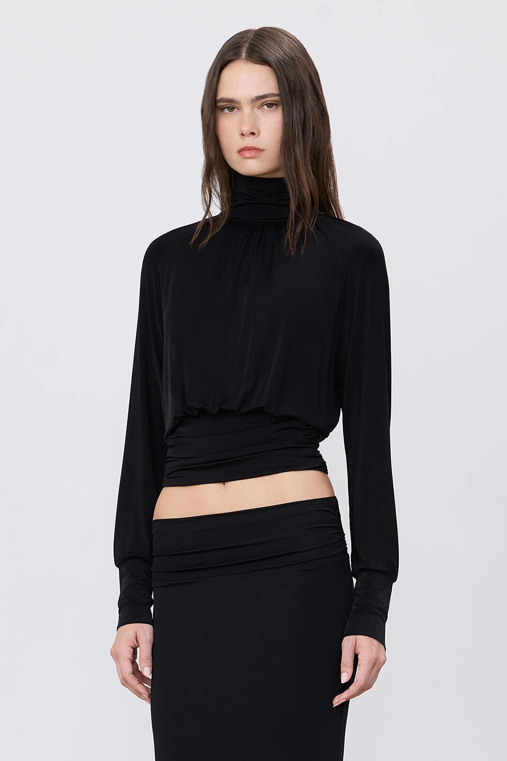 ELSA LIQUID JERSEY MIDI SKIRT