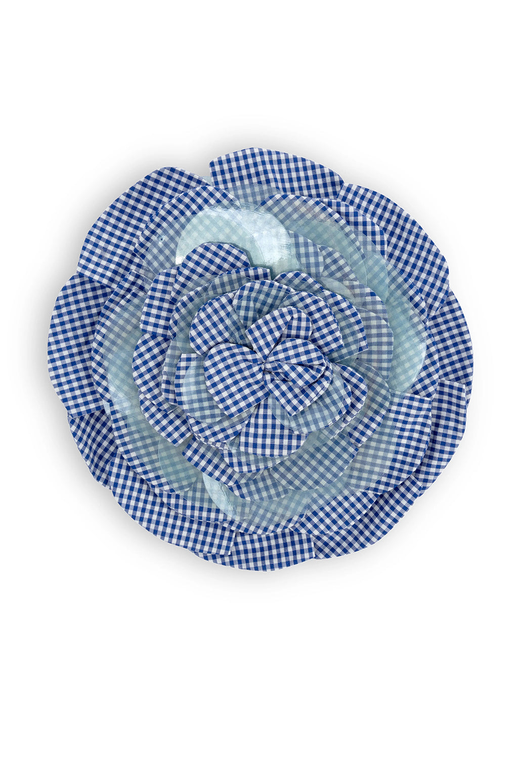 MICRO VICHY EMBROIDERED BROOCH *pre-order*