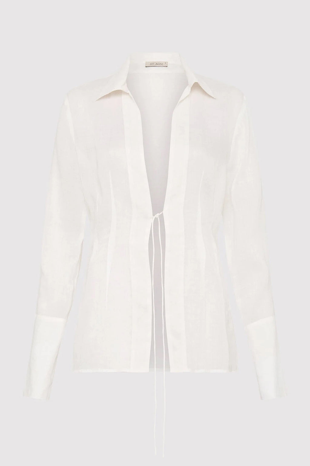 Sheer Linen Tie Top The Narwhal