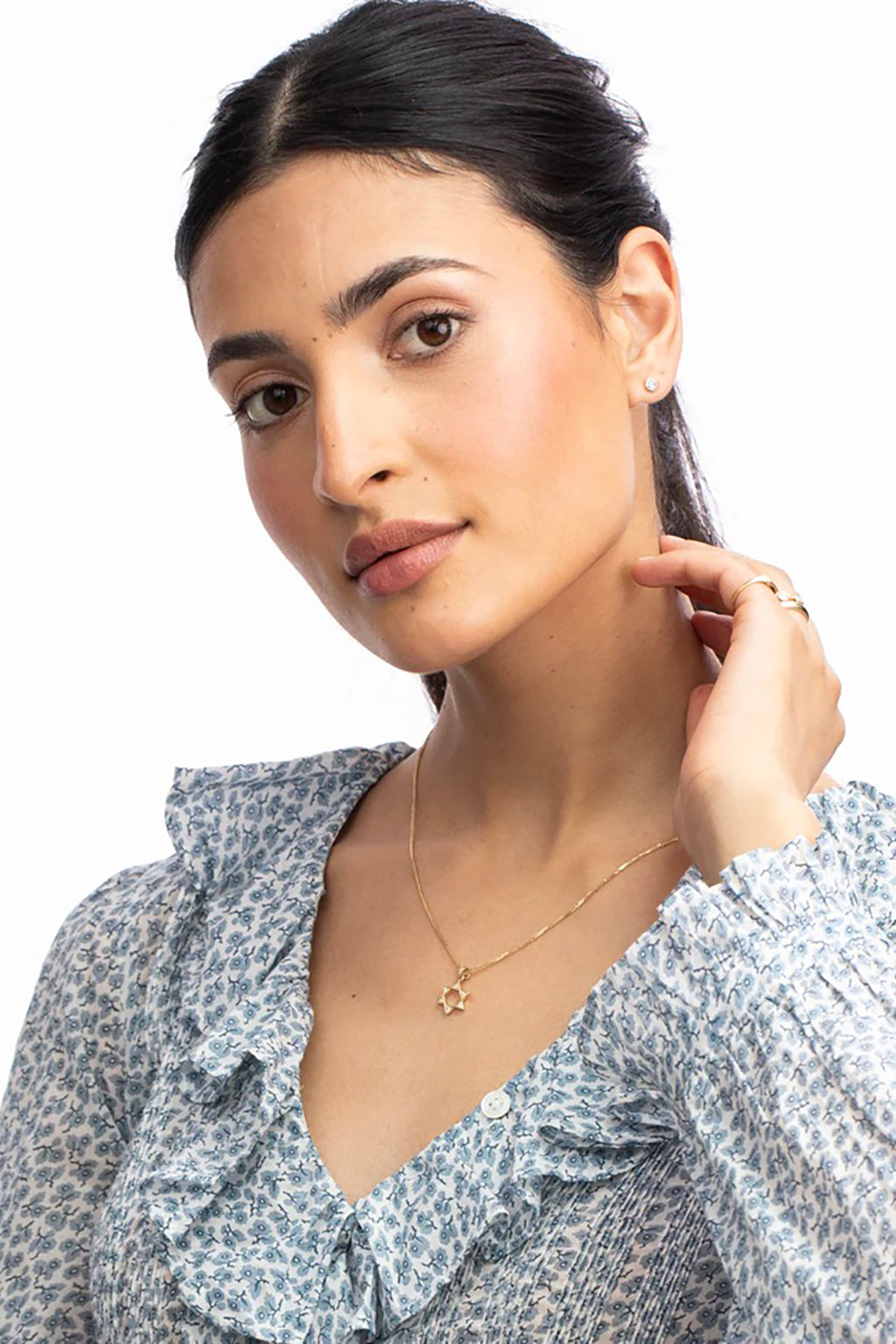 DIAMOND STAR OF DAVID TALISMAN PENDANT