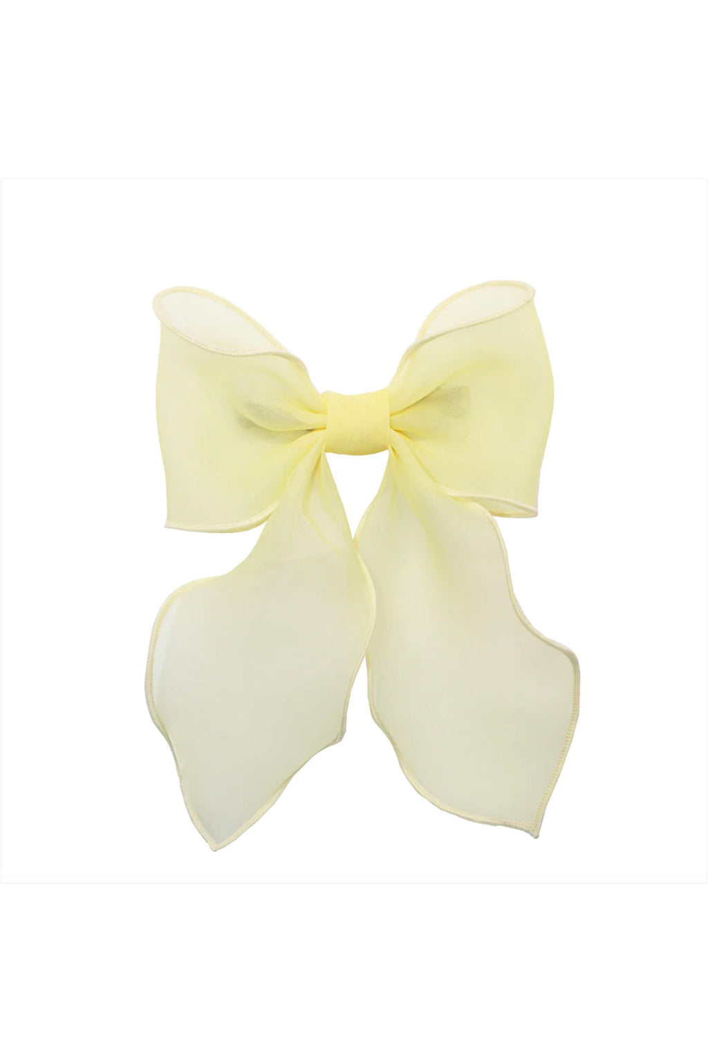 BOW BARRETTE IN PALE YELLOW