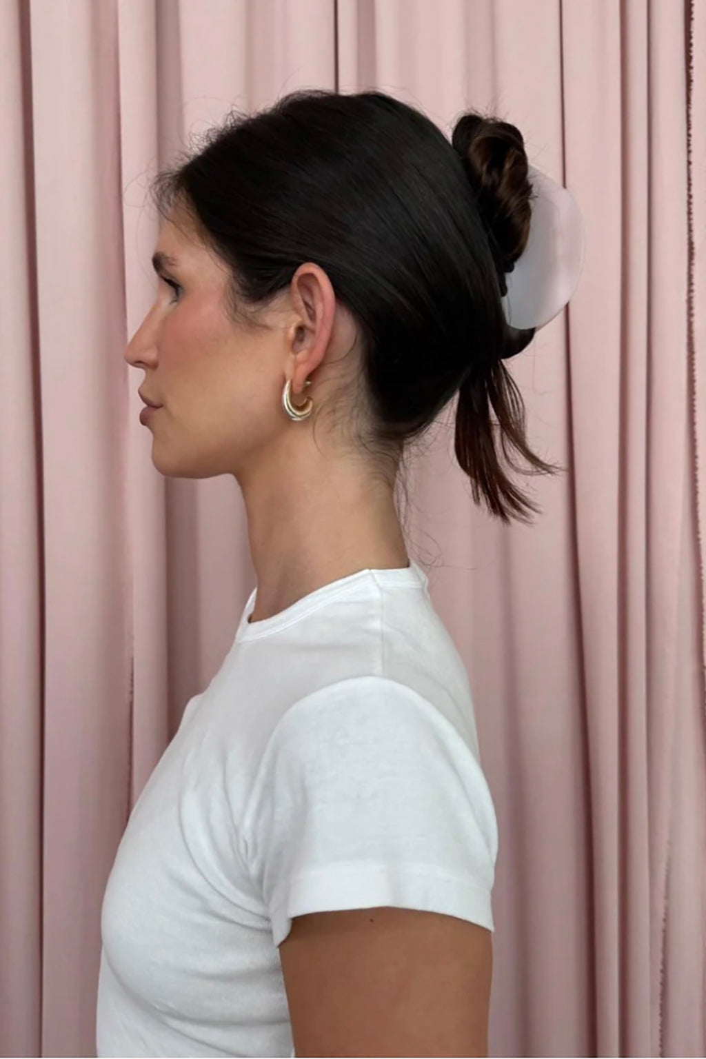 HALF MOON CLIP IN PINK SMOKE