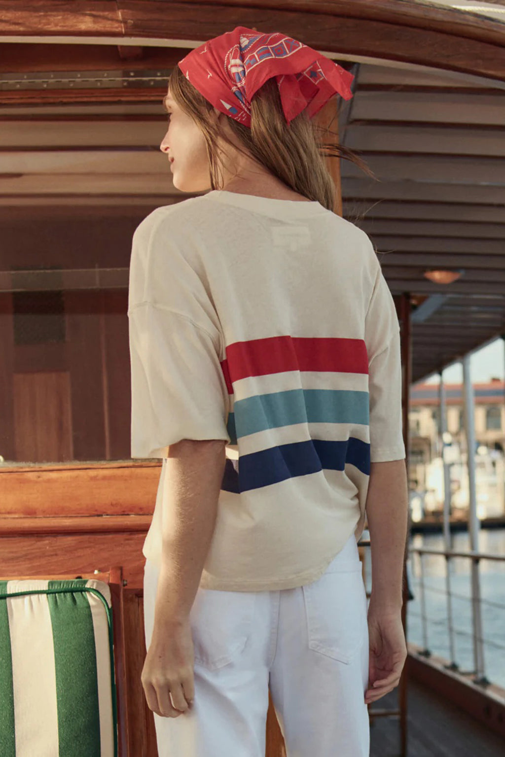 THE TRACK CREW NECK T-SHIRT WTH SALT WATER STRIPE