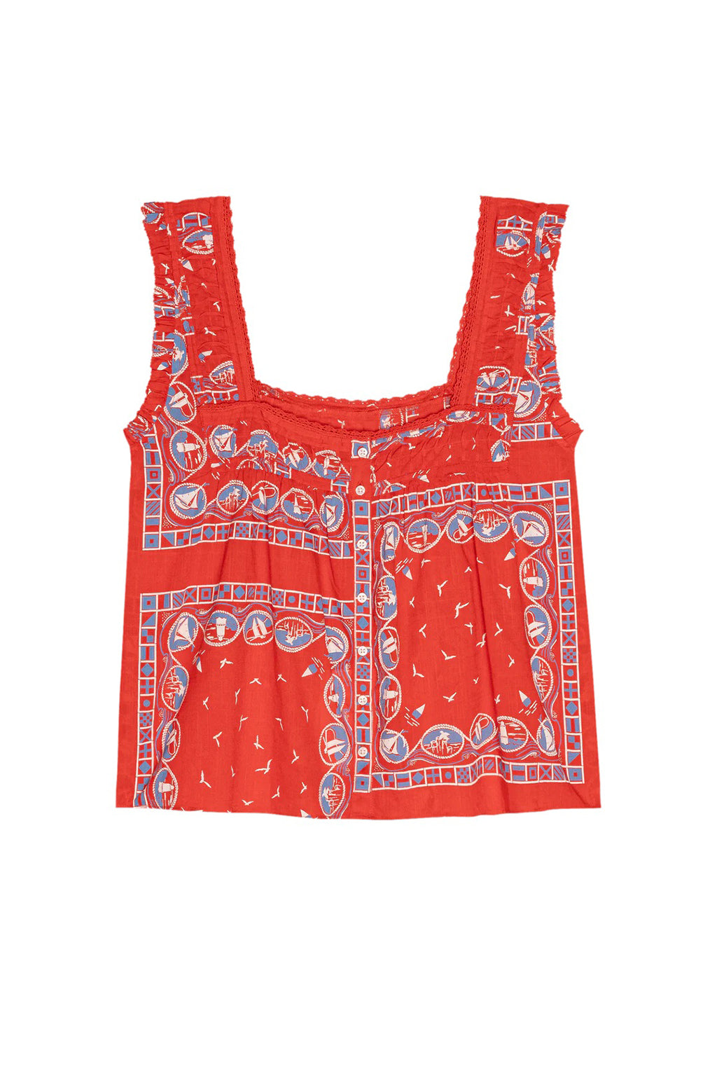 THE VICTORIAN PLEAT TANK TOP