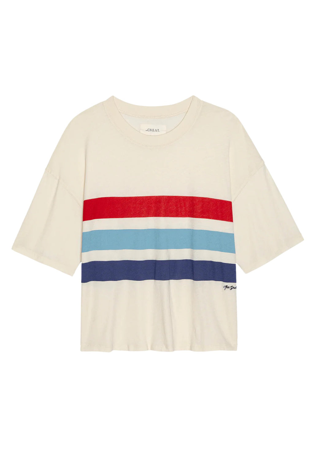 THE TRACK CREW NECK T-SHIRT WTH SALT WATER STRIPE