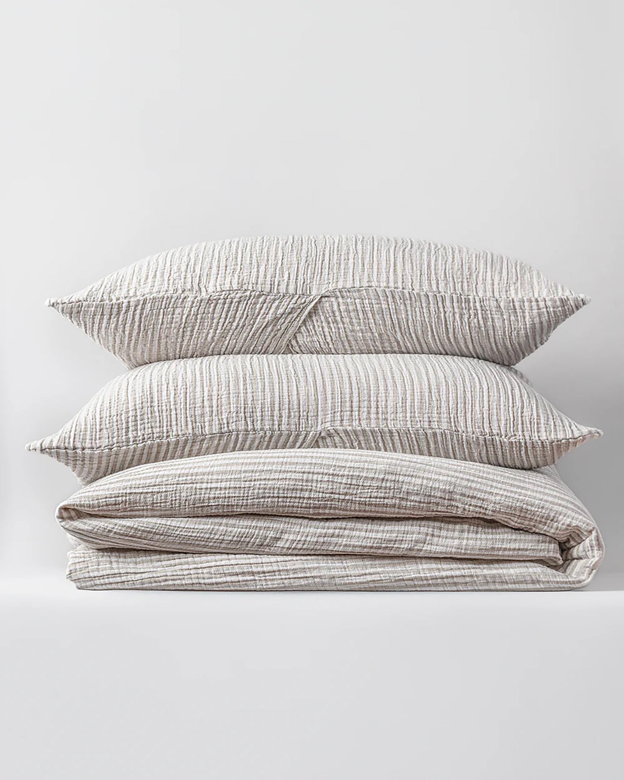THE CLOUD DUVET SET QUEEN - PINSTRIPE