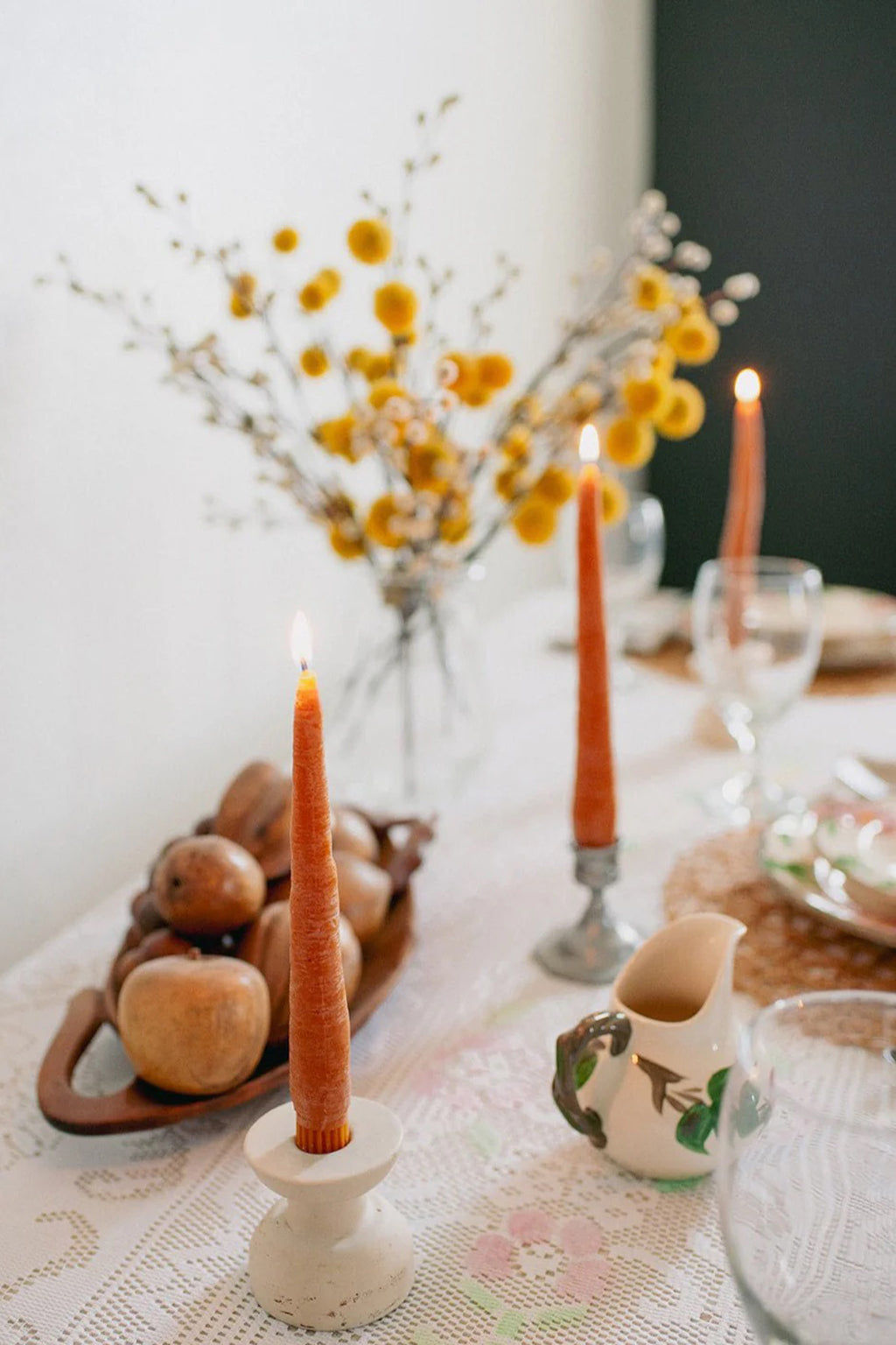 CARROT TAPER CANDLES - SET OF 2