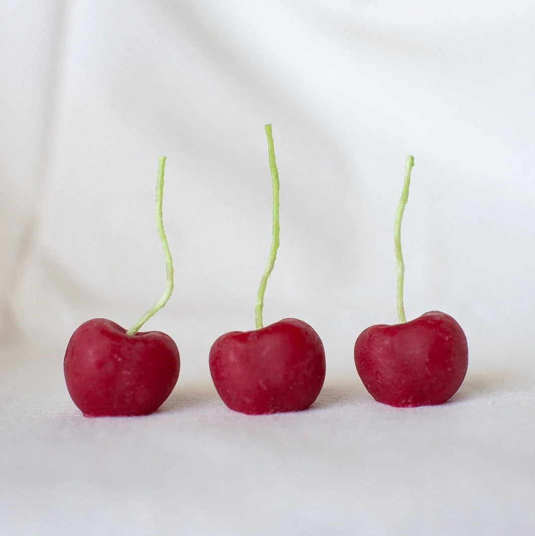CHERRY BIRTHDAY CANDLES - SET OF 5