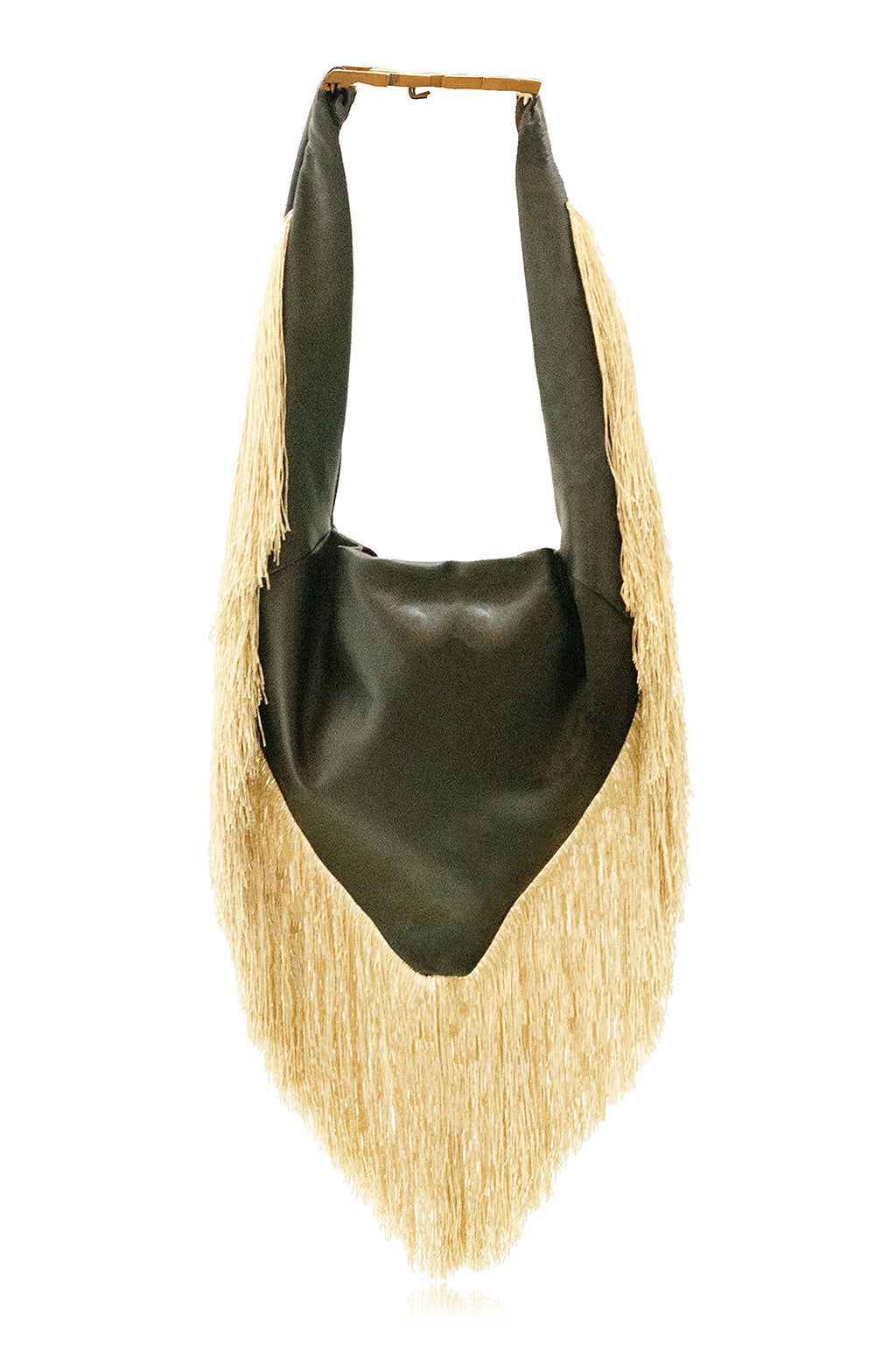 BLACK PUSH FRINGE MINI BAG