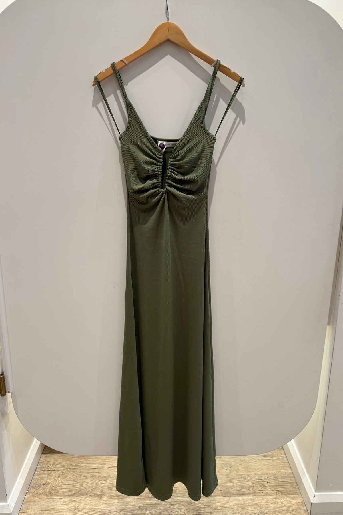 DROPLET CRYSTAL CLASP CAMI DRESS