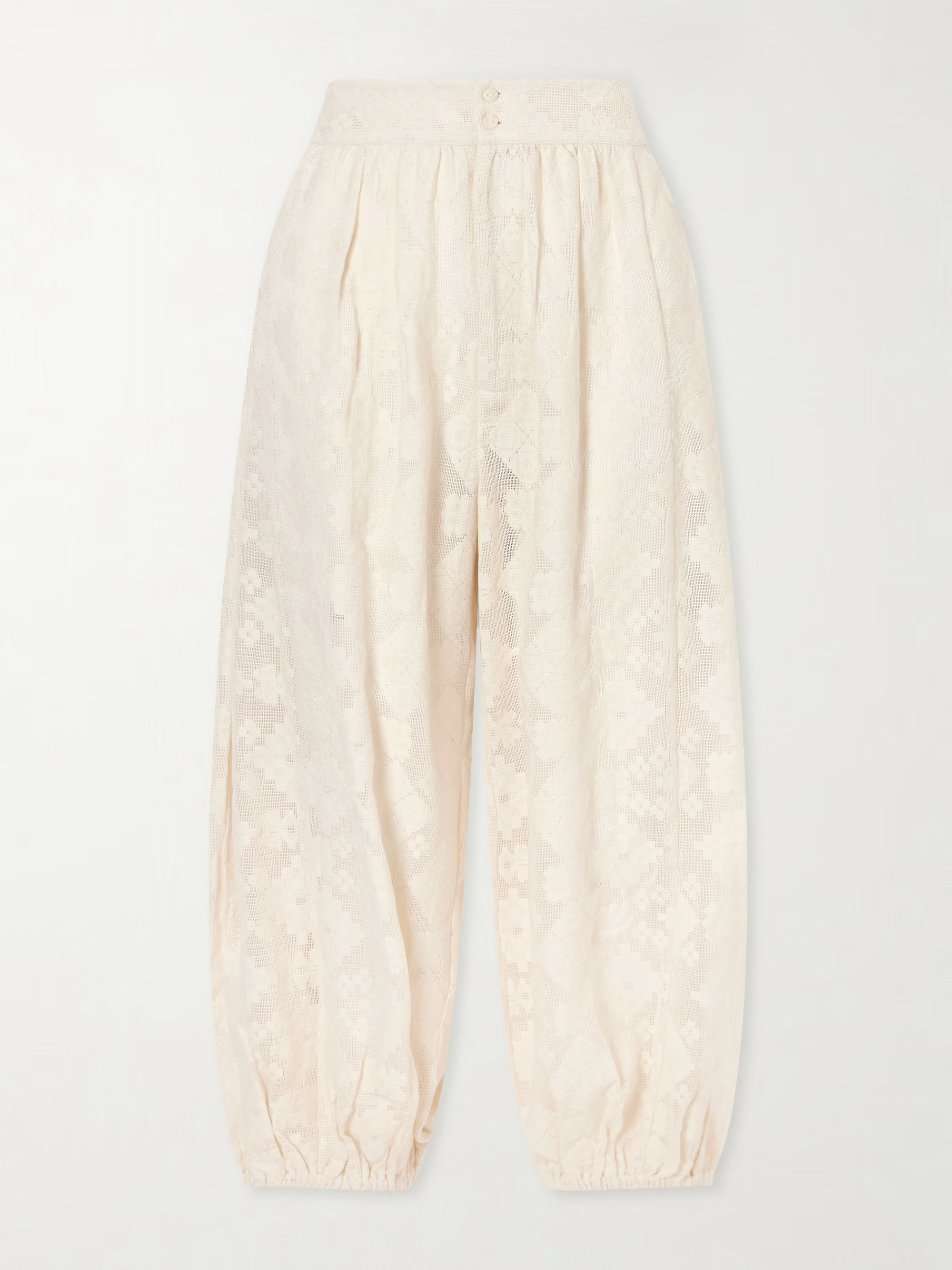 MARGOT ECRU TETRIS LACE PANT