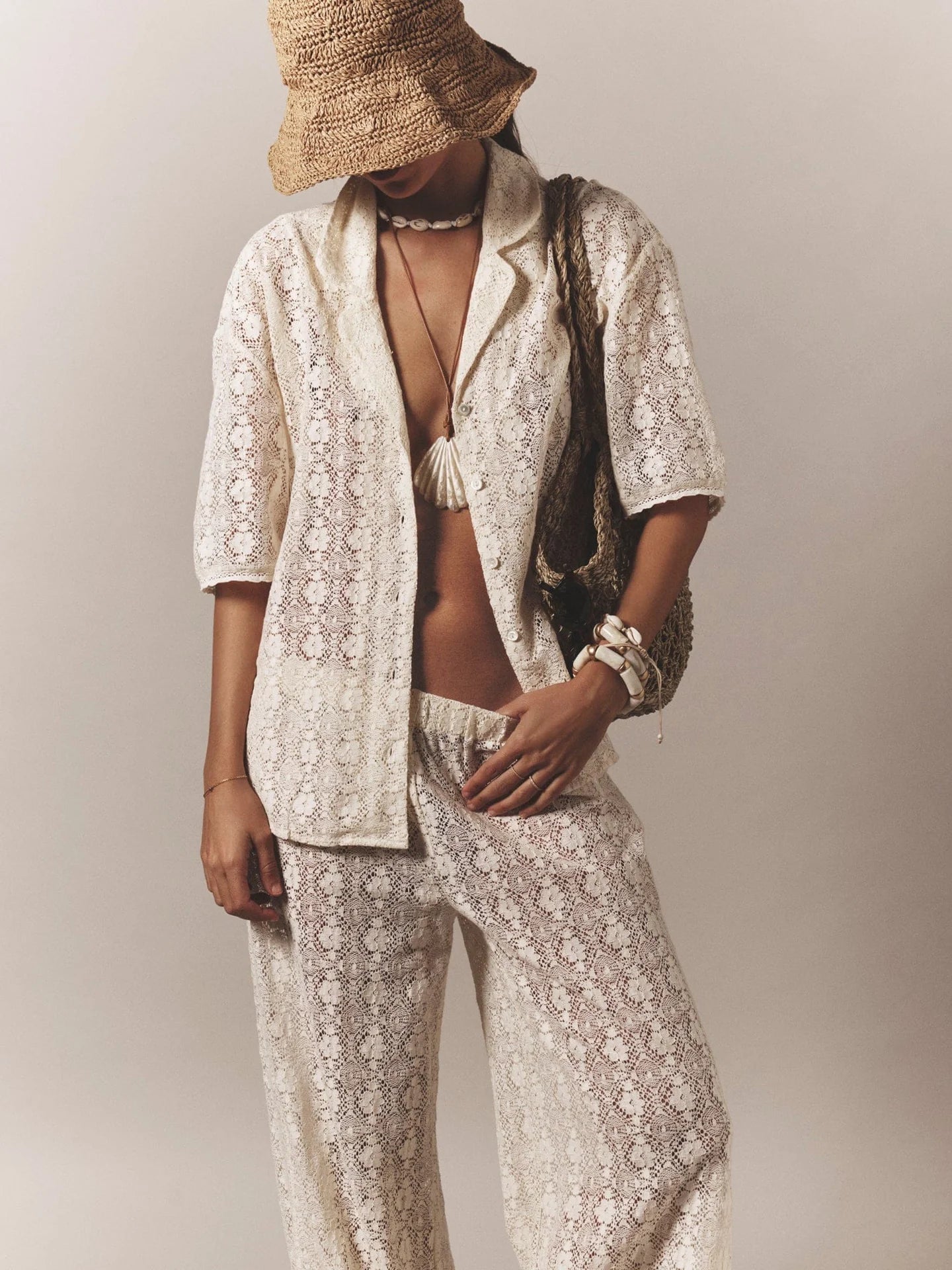 CHEMISE EN DENTELLE DE COTON INEZ