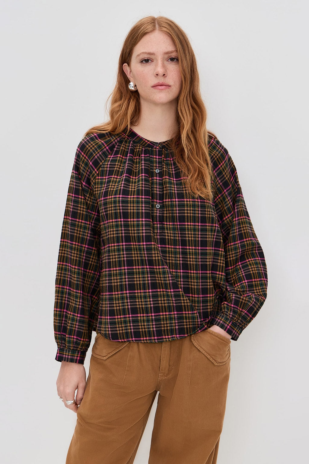 DARA PLAID TOP