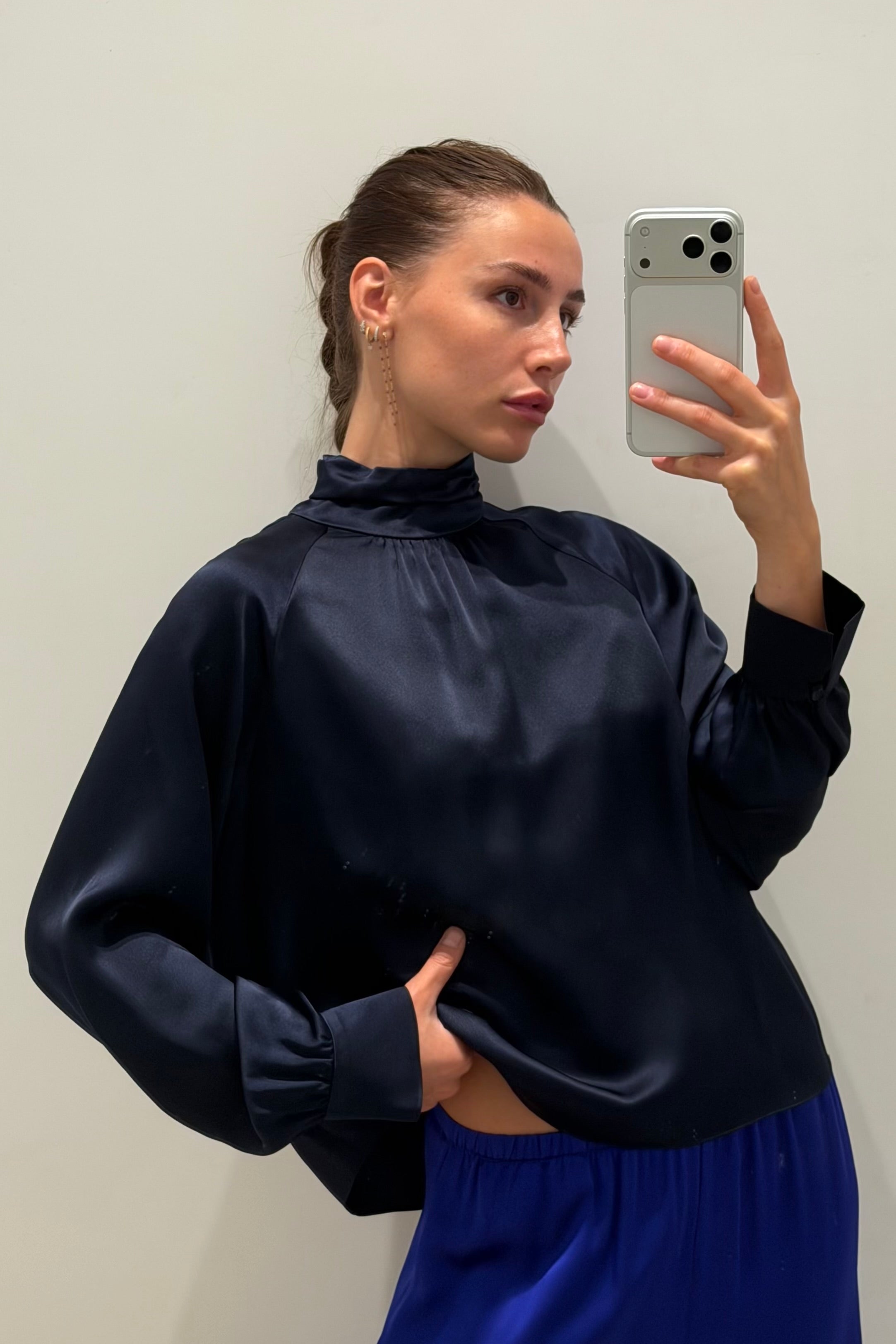 NADINE SILK TURTLENECK