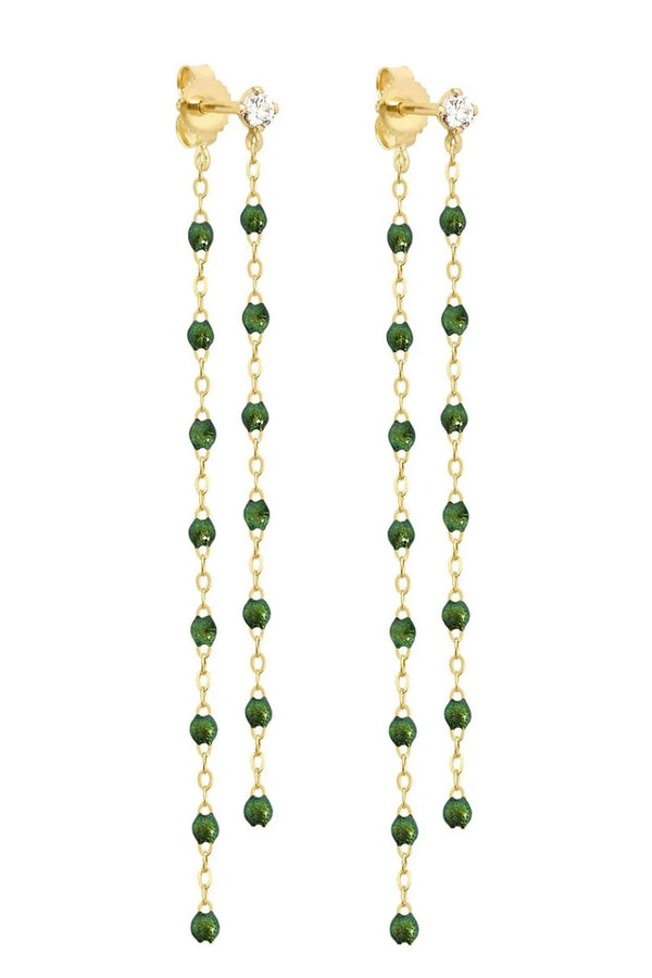 CLASSIC DIAMOND DANCING EARRINGS IN SCARAB