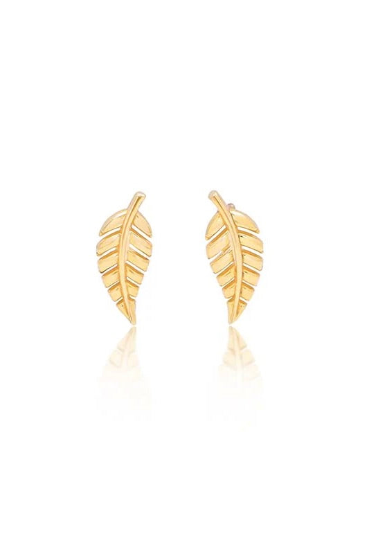 MINI LEAF STUDS
