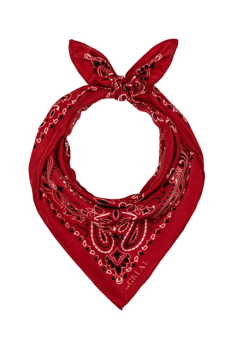 THE SILK BANDANA IN TRUE RED