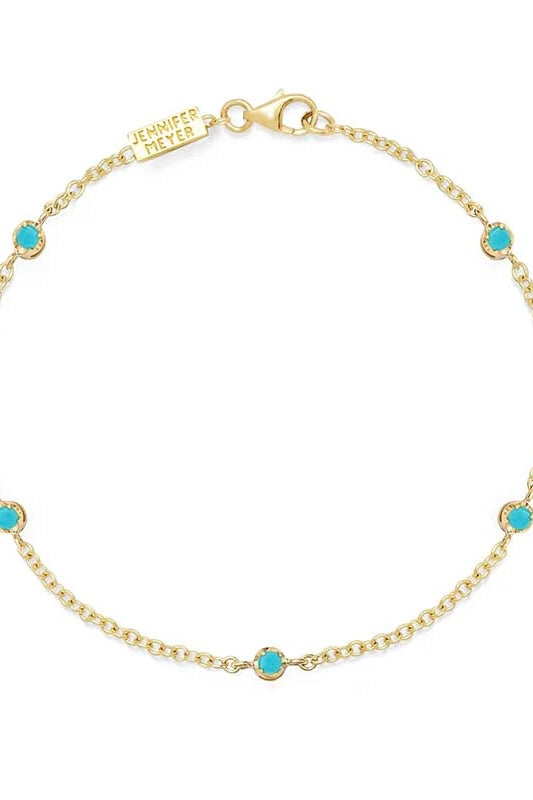 5 ILLUSION SET TURQUOISE ACCENT BRACELET