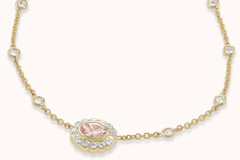 SINGLE ALEXANDRA NECKLACE 1.8 MORGANITE