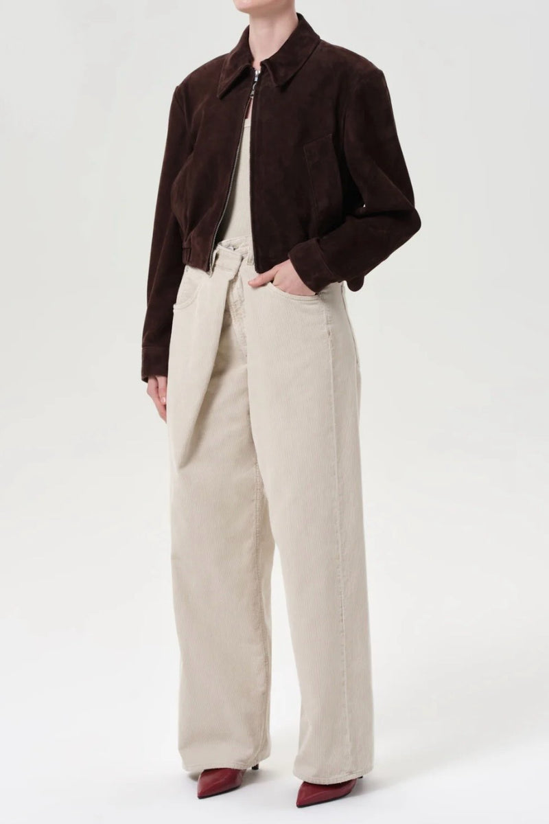 NAHLA CROPPED SUEDE JACKET