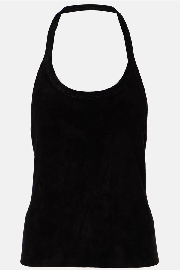 CHERRY SUEDE HALTER