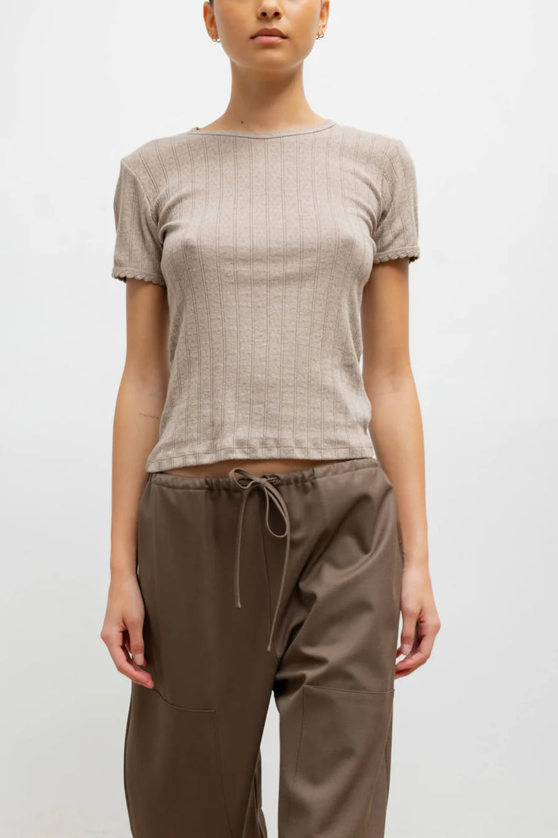 POINTELLE SLIM FIT TEE