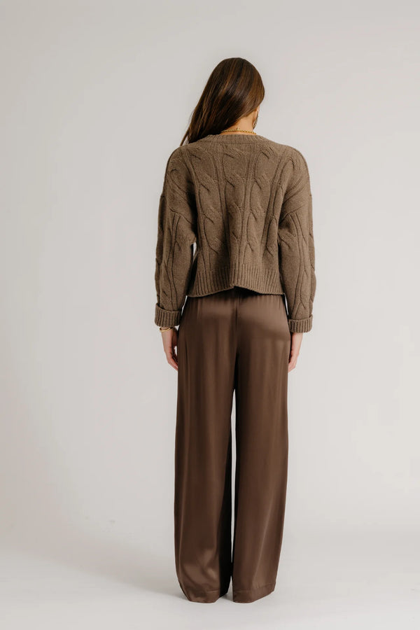 BRYNN WIDE LEG SILK PANT