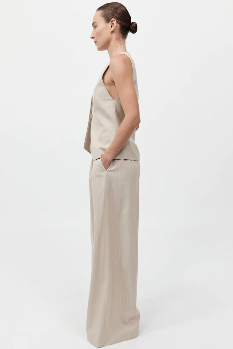 PINSTRIPE DRAWSTRING PANTS