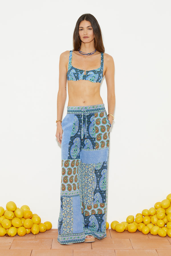 ONDE SILK WIDE LEG PANTS