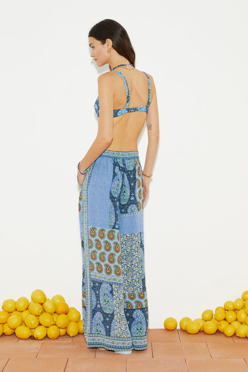 ONDE SILK WIDE LEG PANTS