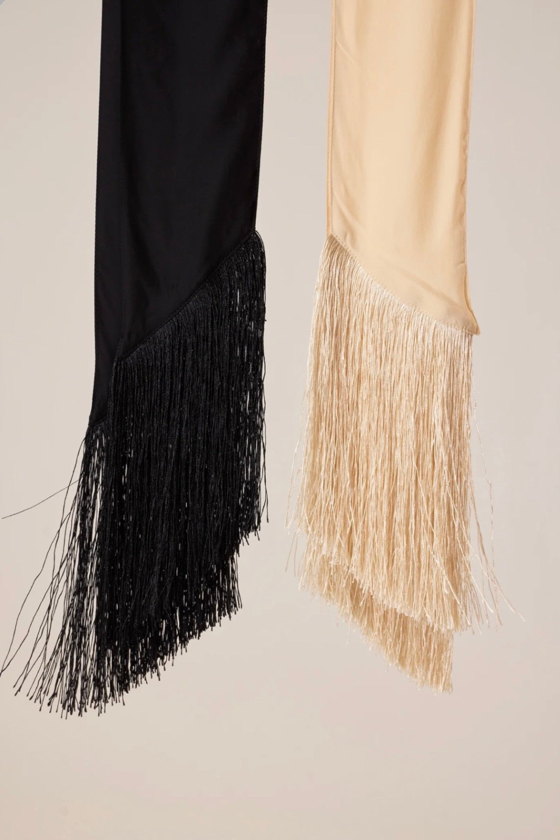 BLACK SILK SASH BELT