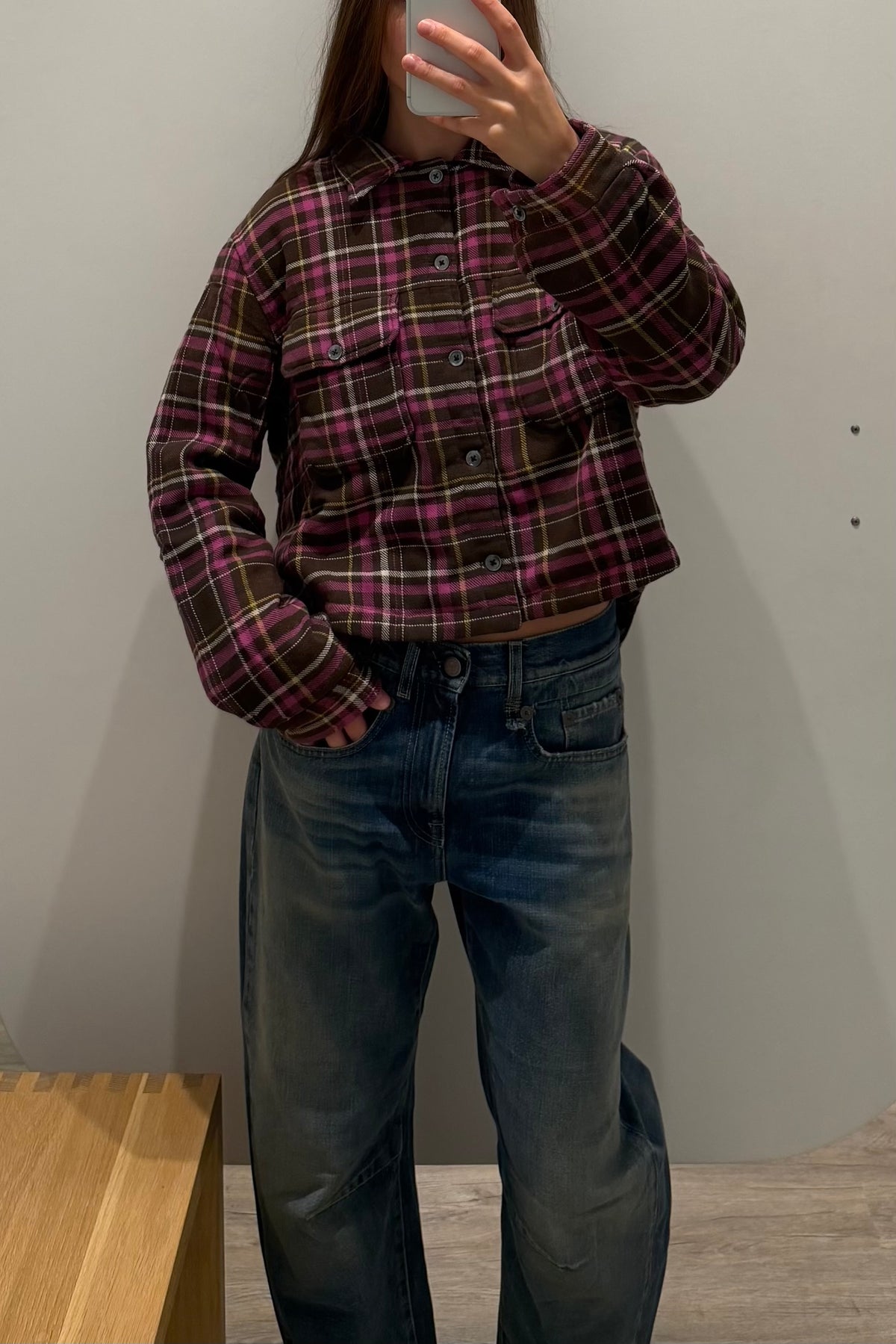 PADDED CROPPED SHIRT JACKET