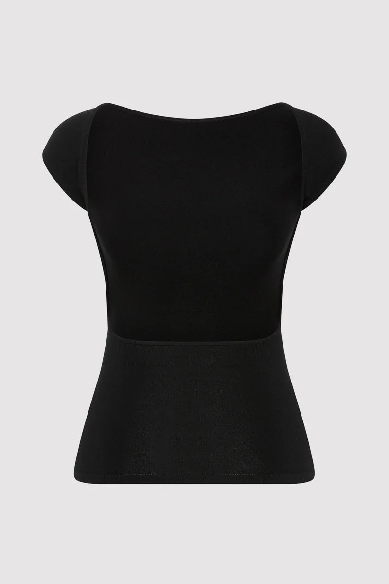 SCULPTED BALLET KNIT TOP
