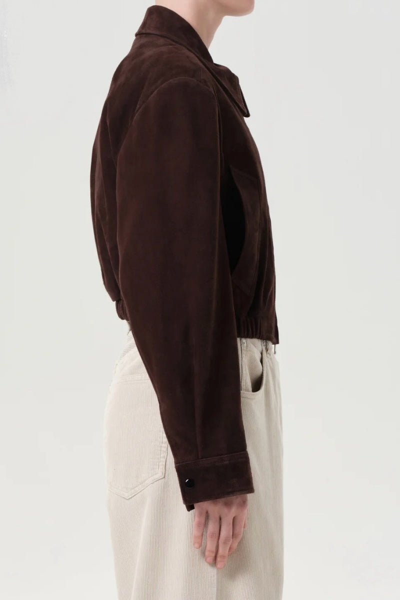 NAHLA CROPPED SUEDE JACKET