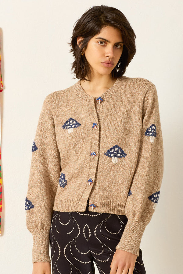 SAMMI CHAMPIGNON KNIT CARDIGAN